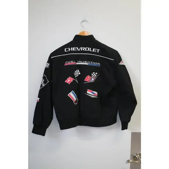 90's SR Designs Chevrolet Fuel Injection Racing Jacket - Picture 2 of 7